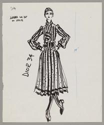 Female model in #277 – "longuette" dress