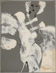 Jean Harlow in white satin and white fox