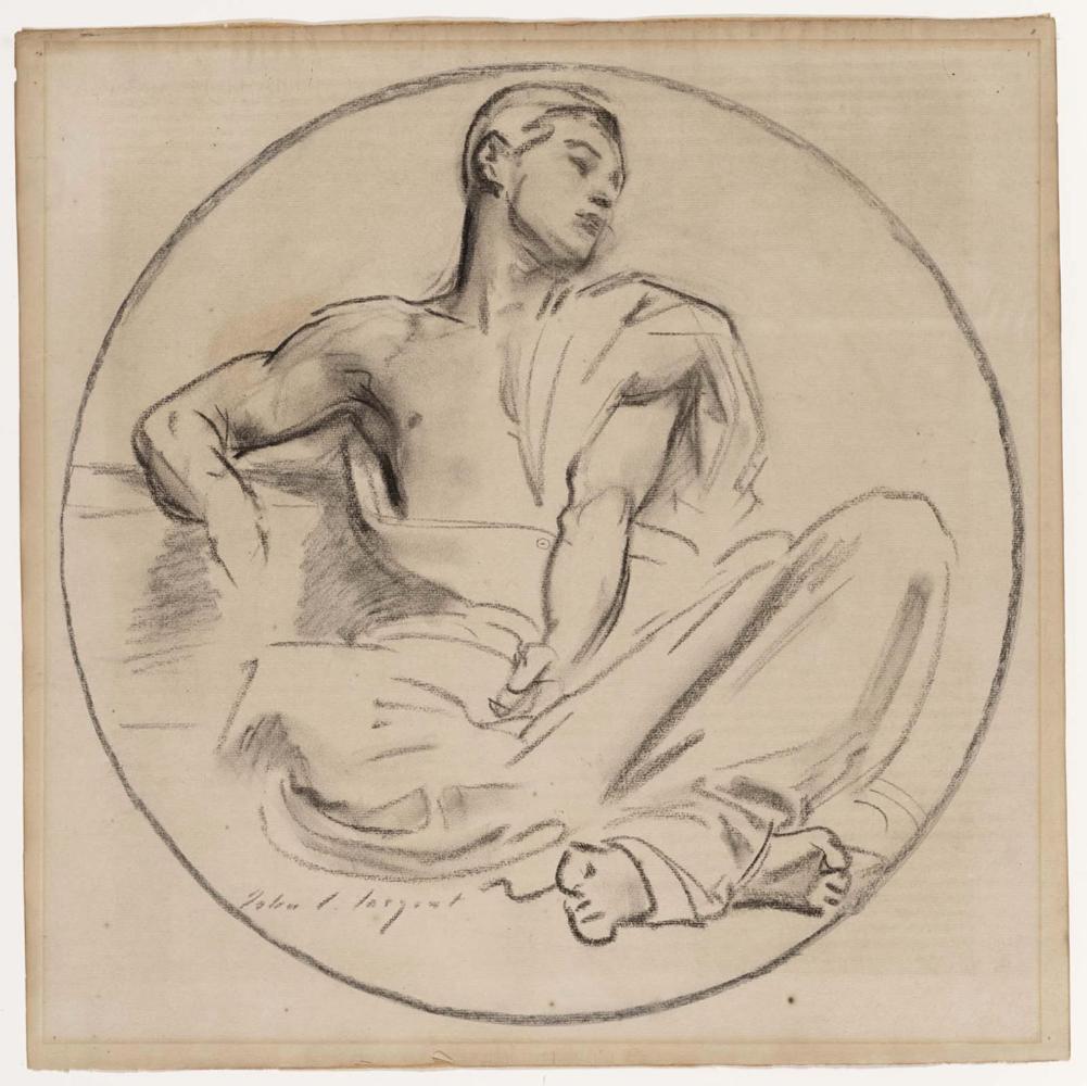 Seated Man (in Roundel)