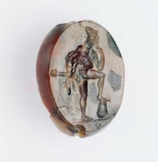 Scaraboid gem with a warrior (Odysseus?)