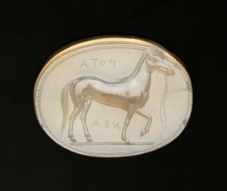 Scaraboid gem with a horse