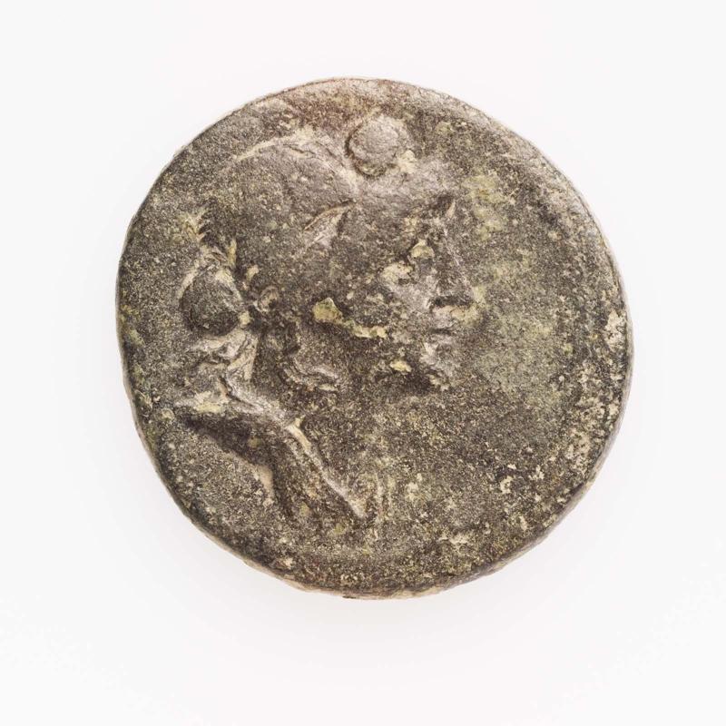 Coin of Thyatira with bust of Dionysus