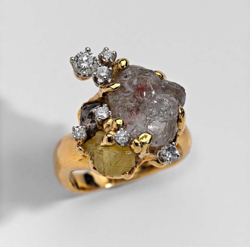 Rough diamond ring