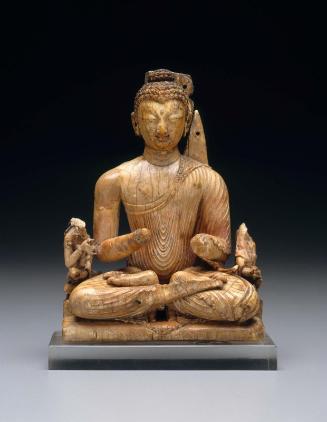 Seated Buddha with Attendant Bodhisattvas