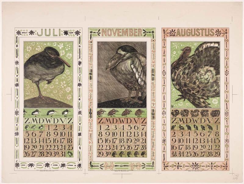 Calendar 1908: July, November, August.