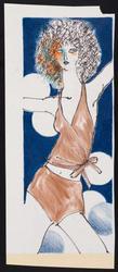 Female model in taupe halter top and matching short-shorts