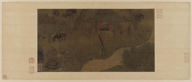 Lady Wenji's return to China: encampment by a stream