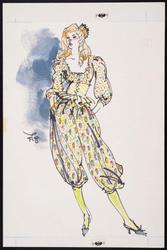 Female model wearing Liberty of London bloomers