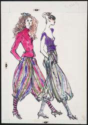 Two female models in Canterbury bloomers