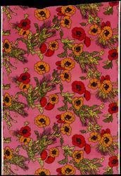 Length of furnishing fabric: Coquelicot