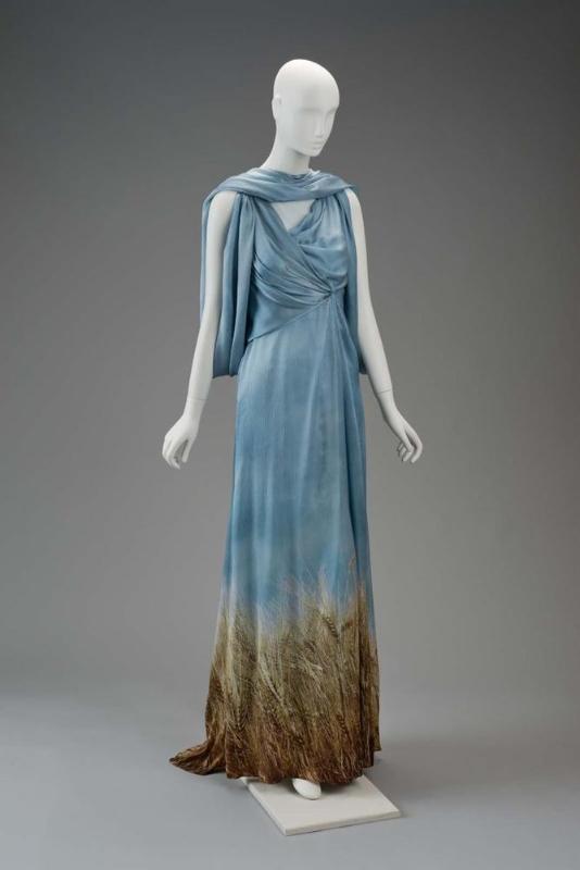 "Midday Wheat" print dress