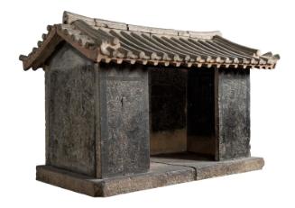 House-shaped Sarcophagus with engraved figures and inscriptions