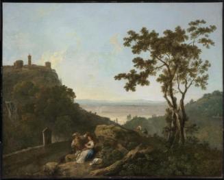 Tivoli and the Roman Campagna with a Man and Woman