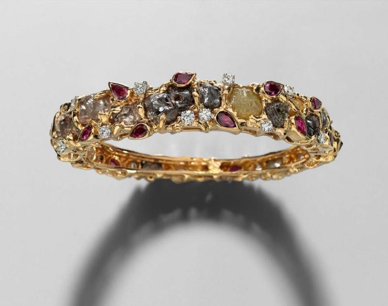 Rough diamond bracelet