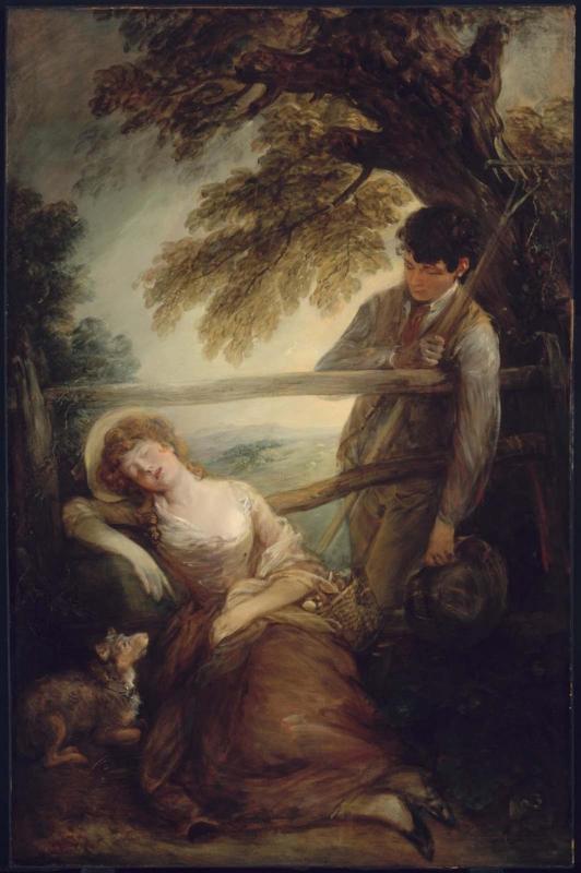 Haymaker and Sleeping Girl