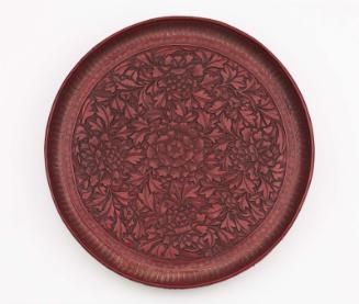 Circular Tray-peonies