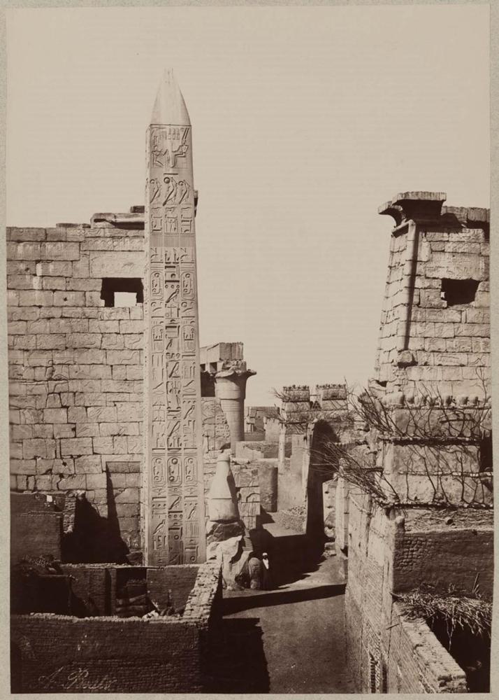 The First Pylon of the Temple of Luxor, with the Obelisk of Ramesses II