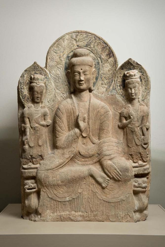 Buddha with two bodhisattvas