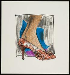 Crocodile pump with tiger's eye ornament