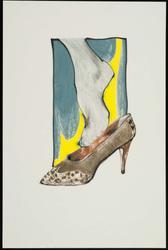 Suede spectator pumps with crocodile accents  