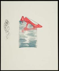 Yves Saint Laurent's inverted heel red pumps