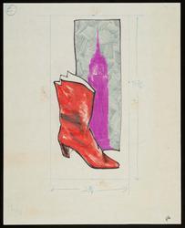 Red ankle book before Empire State Building