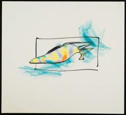 Multi-colored rayon slingback flat