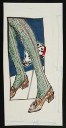 Ostrich moccasins with Dalmation dog