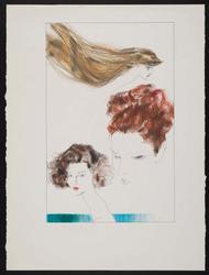 Three female models with different shades of brown hair