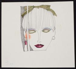 Female model with make-up, bow and earrings