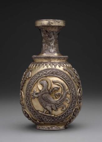 Bottle with roosters