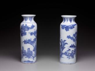Pair of cylindrical vases