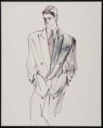 Male model in double-breasted suit