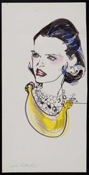 Gloria Vanderbilt with gold collar