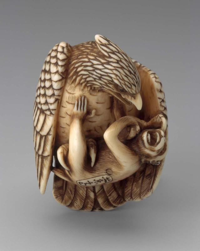 Eagle Clutching A Monkey
