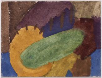 Untitled (Green Ellipse and Ochre Circle)