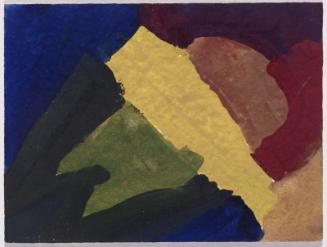 Untitled (Yellow Diagonal, Green Saw-toothed Form)