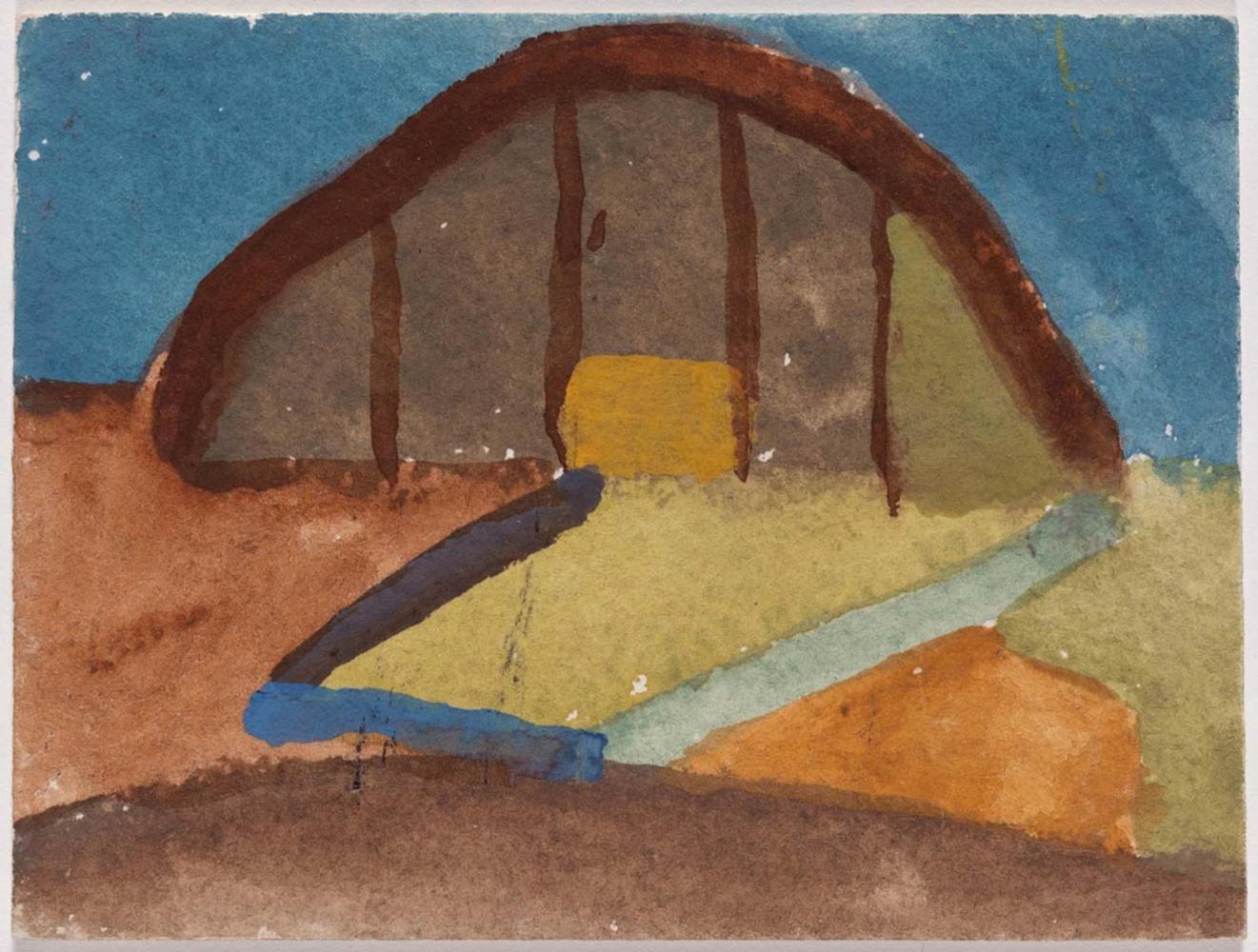 Untitled (Landscape with Hangar-like Building)