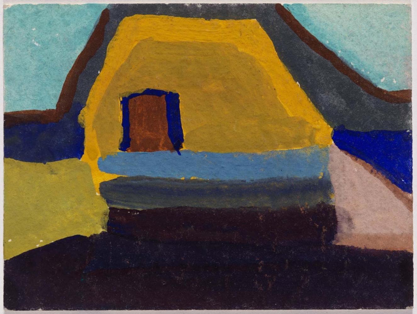 Untitled (Ochre House-like Form)