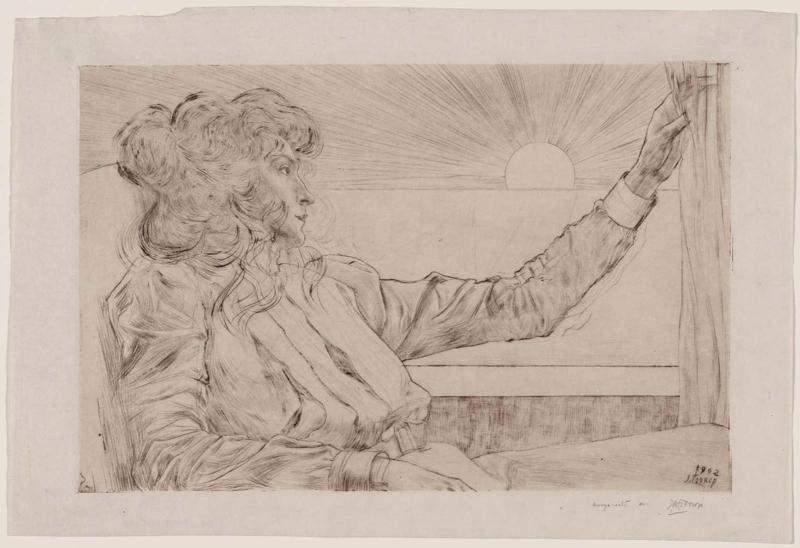 Woman Looking at the Sun