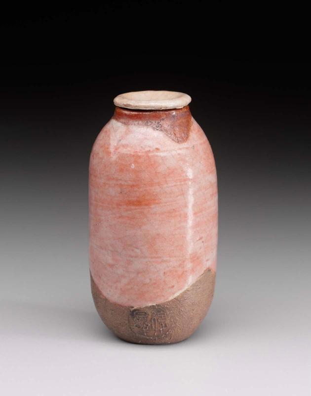 Red glazed tea jar