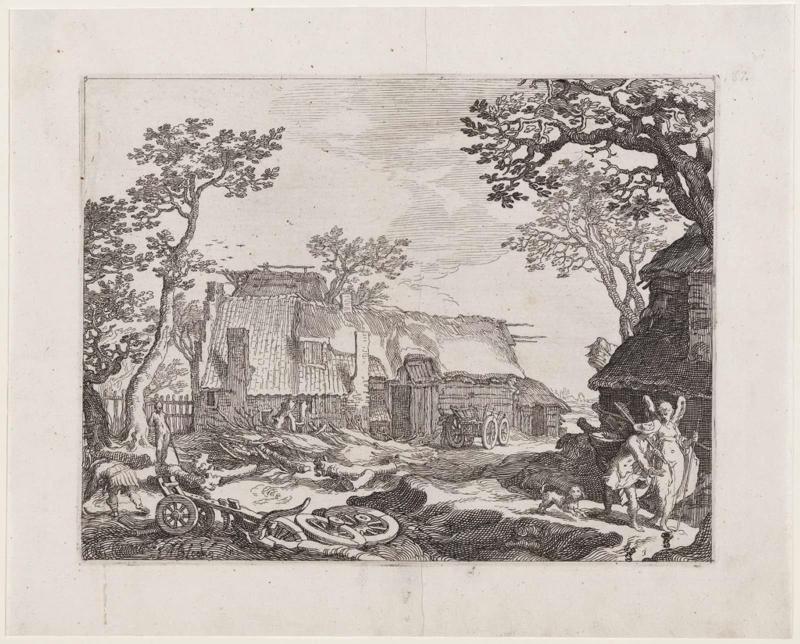 Landscape with Rustic Cottage, with Tobias and the Angel lower right