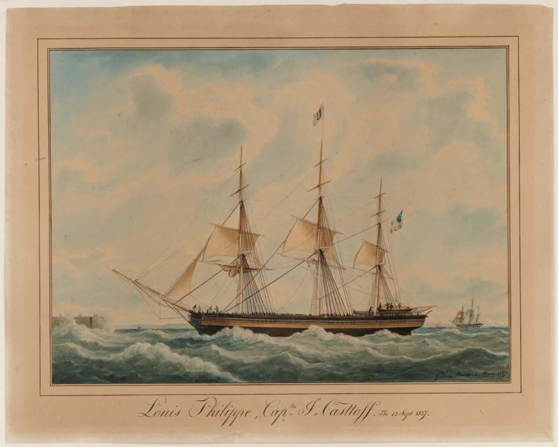 American Packet Ship " Louis Philippe" Havre, 1837