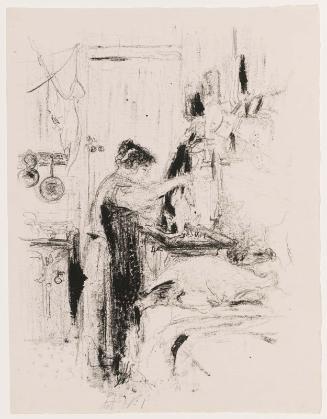 La flambée, plate 5 from Cuisine