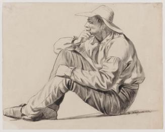 Seated Man in a Broad-brimmed Hat