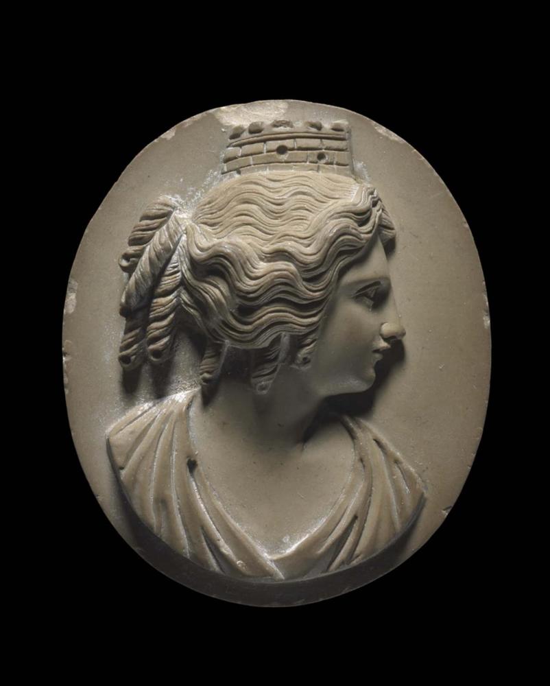 Lava cameo of Cibele (Cybele)