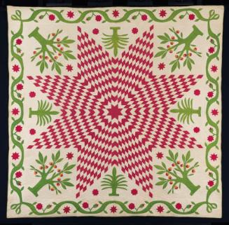 Star of Bethlehem with Pomegranate Trees Quilt