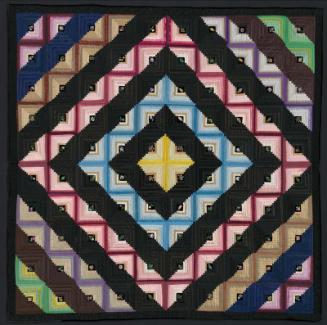 Log Cabin, Barn Raising Variation quilt