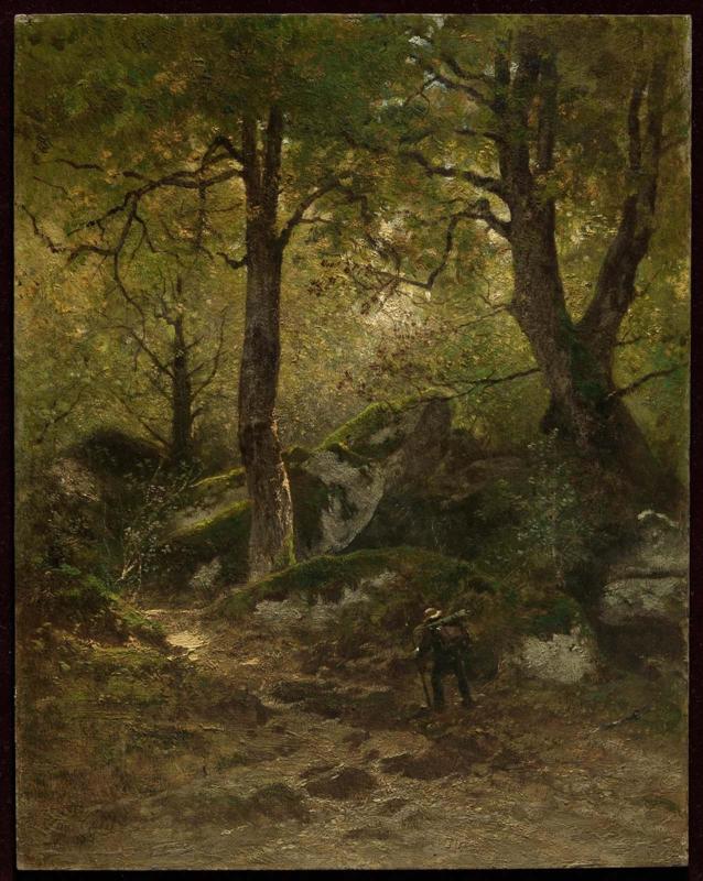 Artist in the Gorge aux Loups, Forest of Fontainebleau