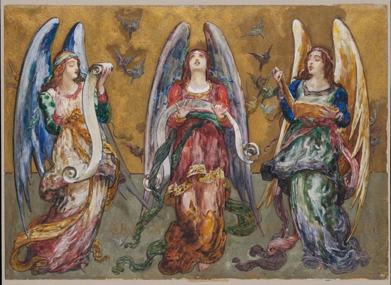 Angels Representing Adoration, Praise, Thanksgiving, and Love